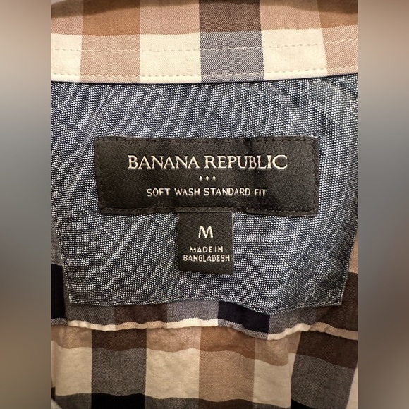 Men’s Banana Republic Medium Royal Check Shirt - Picture 3 of 3